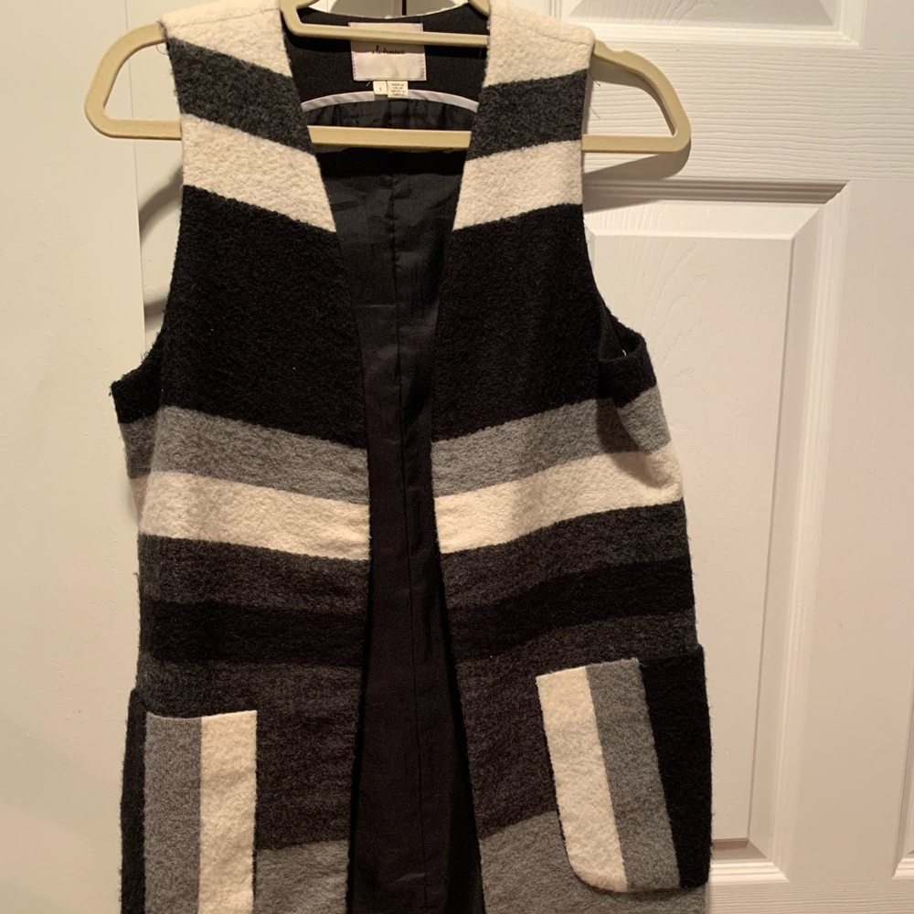 Elevenses Chunky Striped Wool Vest